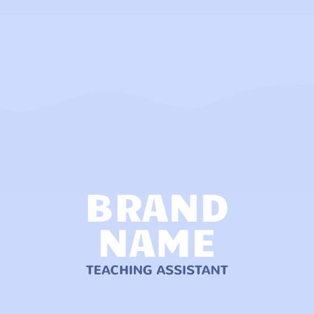 Designvorlage Teaching Assistant Services Offer für Animated Logo