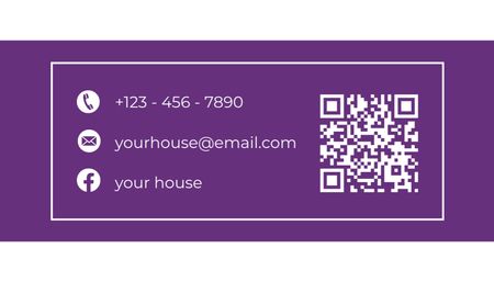 Platilla de diseño Climate Control Service Purple Business Card US