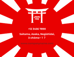 Offer of Trip to Japan on Simple Red and White Layout