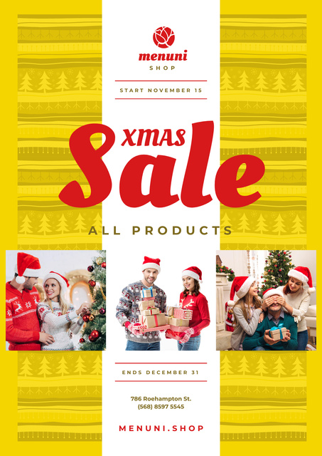 Template di design Xmas Sale of All Products Poster