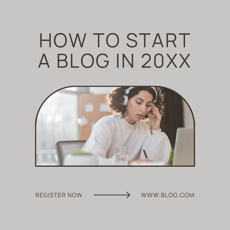 Platilla de diseño How to Start a Blog Instagram