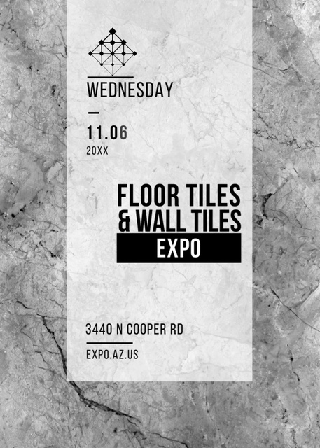 Template di design Tiles Expo Ad on Marble Light Texture Invitation