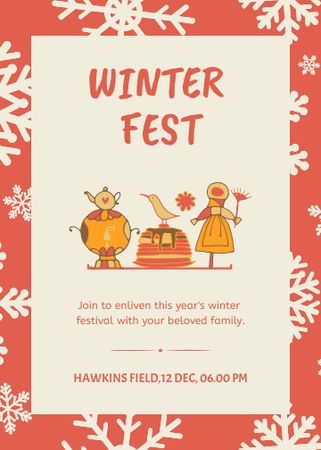 Winter Festival Announcement Invitation Πρότυπο σχεδίασης