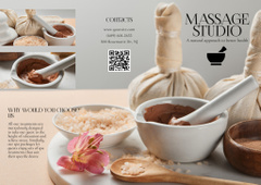 Massage Studio Ad with Beautiful Spa Composition