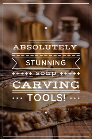 Ontwerpsjabloon van Tumblr van Carving Tools Ad Handmade Soap Bars