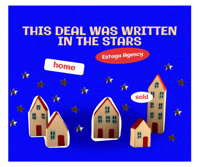 Designvorlage Funny Joke about Real Estate Deal für Facebook