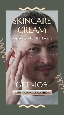 Designvorlage Skincare Facial Cream Sale Offer für TikTok Video