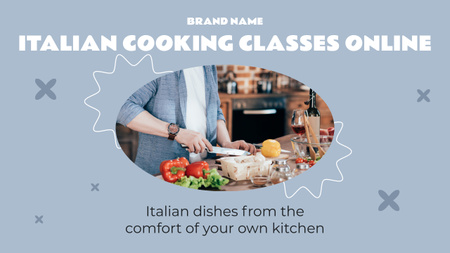 Online Italian Cooking Classes Youtube Thumbnail Design Template