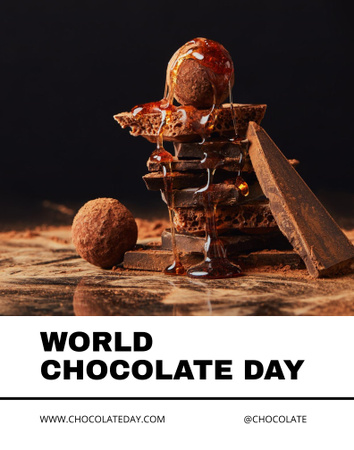 World Chocolate Day Announcement Poster 22x28in Design Template