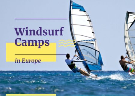 Windsurf camps with Surfer Card Tasarım Şablonu
