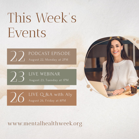 List of Events this Week Instagram Design Template