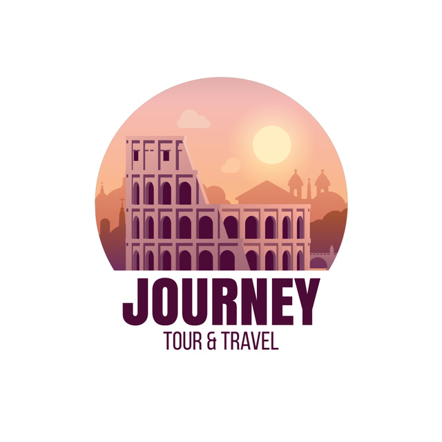 Journey and Sightseeing Offer Animated Logo Tasarım Şablonu