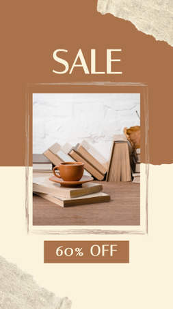 Whimsical Book Sale Newsflash Offer Instagram Story Design Template