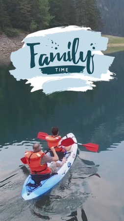 Rafting Tour Invitation with Family in Boat TikTok Video Design Template