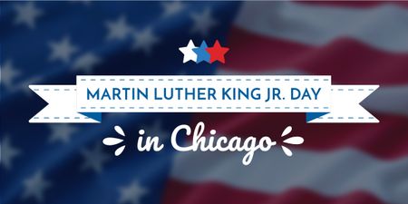 Muistomerkki Martin Luther Kingin päivän tervehdys Chicagossa Image Design Template