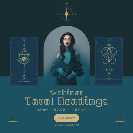 Modèle de visuel Magical Tarot Readings Webinar - Instagram