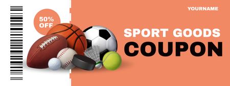 Sport Goods Discount Offer Coupon Design Template