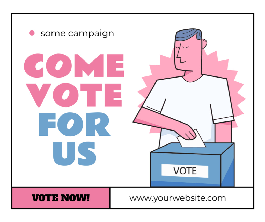 Template di design Voter Voting for Best Candidate Facebook