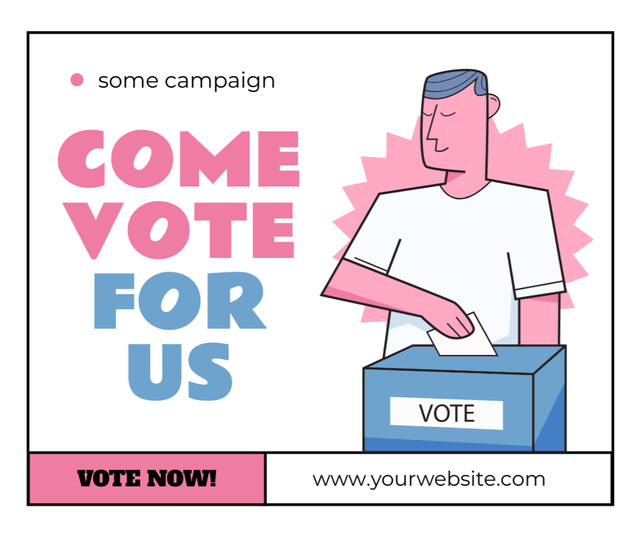 Platilla de diseño Voter Voting for Best Candidate Facebook
