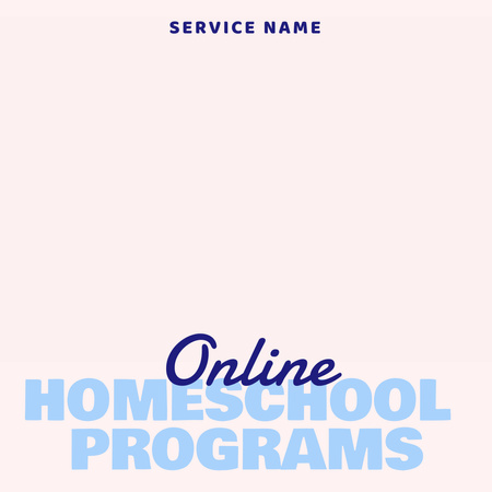 Ad of Online Homeschool Programs Animated Post Design Template