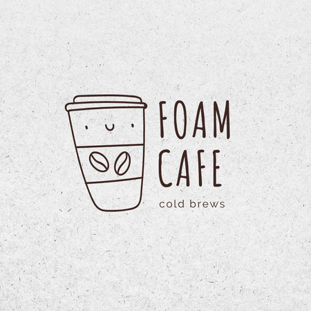 Designvorlage cafe ad mit kaffeetasse für Logo