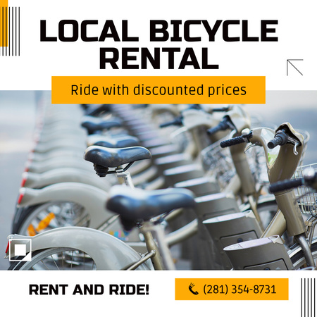 Eco-friendly Bikes Rental At Discounted Rates Animated Post Design Template