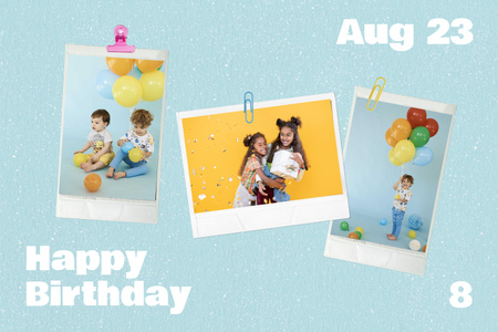 Bright Birthday Holiday Celebration Mood Board – шаблон для дизайна