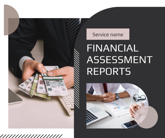 Szablon projektu Financial Assessment Reports Medium Rectangle