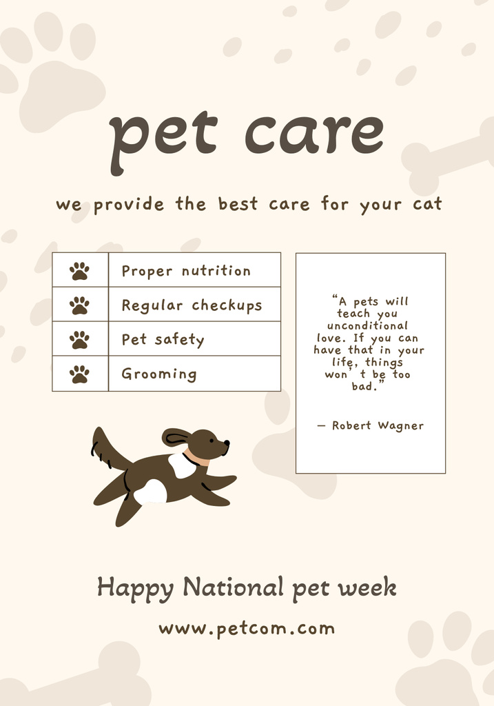 Pet Care Services Poster 28x40in – шаблон для дизайна