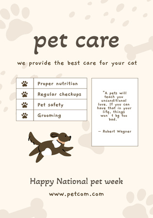 Pet Care Services Poster 28x40in Design Template