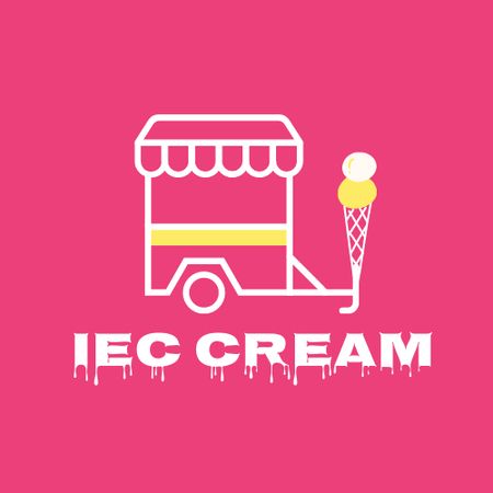 Template di design iec cream Logo
