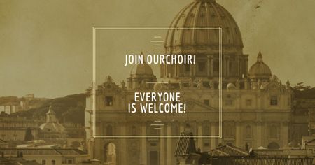 Template di design Invitation to Religion Choir Facebook AD