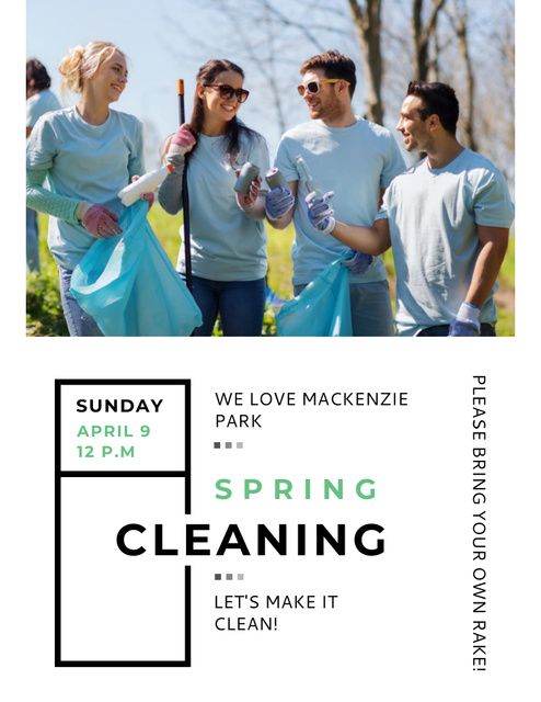 Ontwerpsjabloon van Flyer 8.5x11in van Spring Cleaning Event Offer