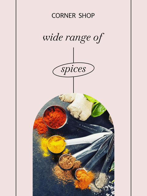 Template di design Quality Spice Shop Offer Poster US