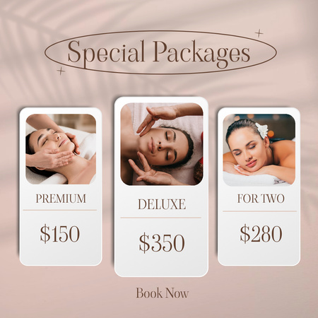 Spa Salon Special Packages Instagram Design Template