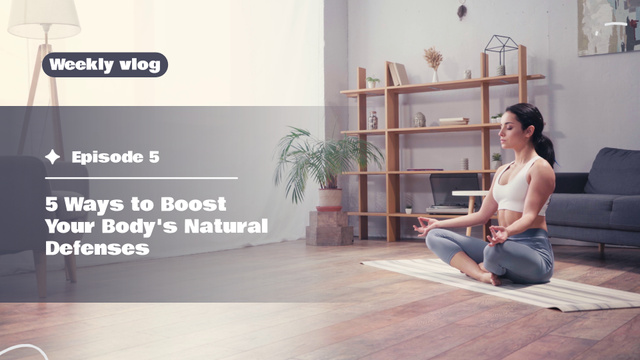 Set Of Ways Boosting Natural Body Defenses YouTube intro Design Template