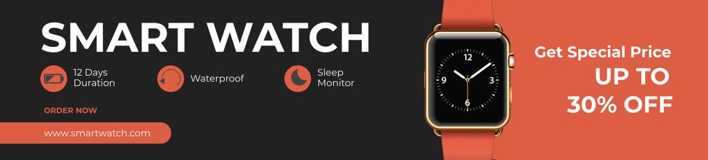 Szablon projektu Sale Offer of Functional Smart Watch Ebay Store Billboard