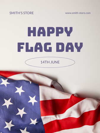 Flag Day Celebration Announcement Poster US Tasarım Şablonu