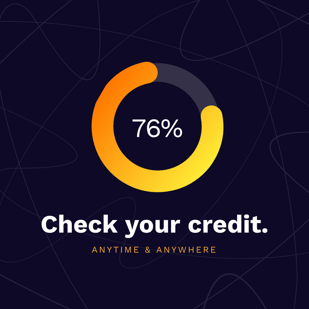 Plantilla de diseño de Credit Score application offer Instagram 