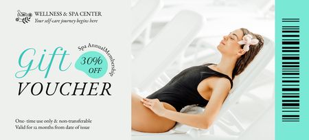 Spa and Wellness Procedures Discount Coupon 3.75x8.25in Design Template