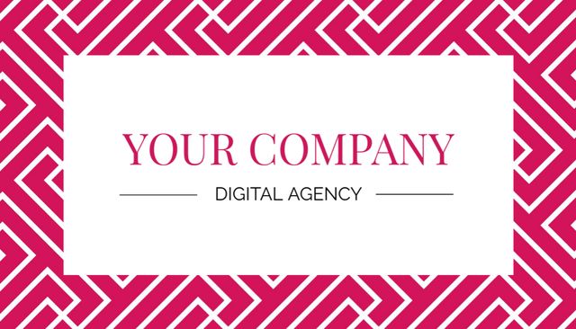 Modèle de visuel Digital Agency Service Offering - Business Card US