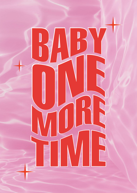 Ontwerpsjabloon van Poster van Inspirational Phrase on Pink Abstract Pattern