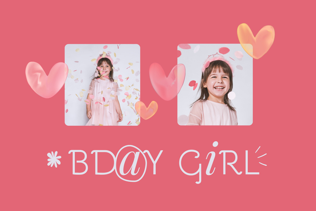 Wonderful Birthday Holiday Celebration In Pink Mood Board Modelo de Design