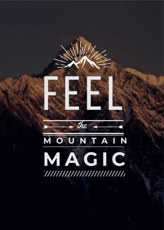 Template di design Nature inspiration with scenic Mountain peak Flayer