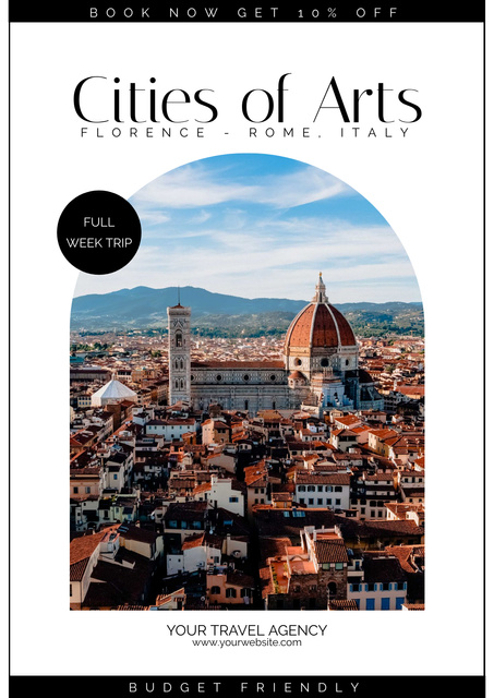 Tour to Cities of Arts Poster – шаблон для дизайна