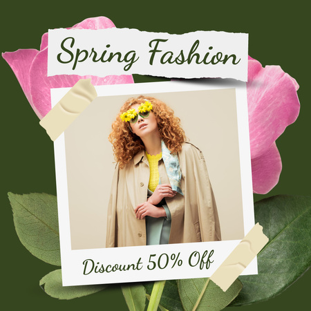 Spring Sale Fashion Women's Collection Instagram Design Template