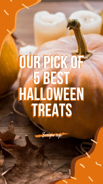 Halloween Treats with Pumpkin Instagram Story – шаблон для дизайну