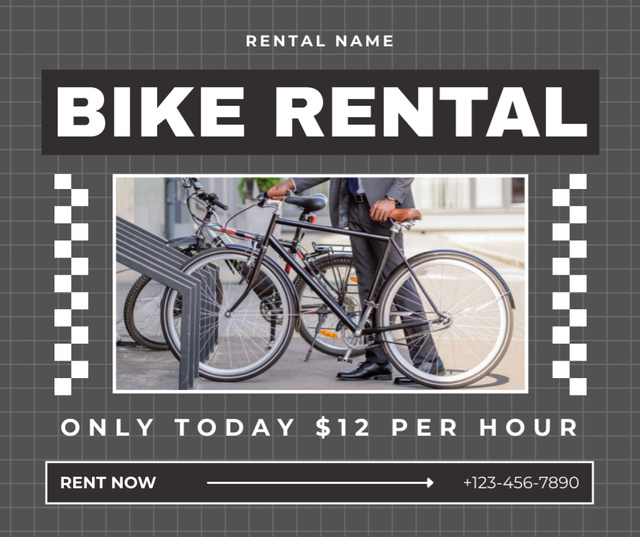 Rental Bikes to Get to Work Facebook – шаблон для дизайна