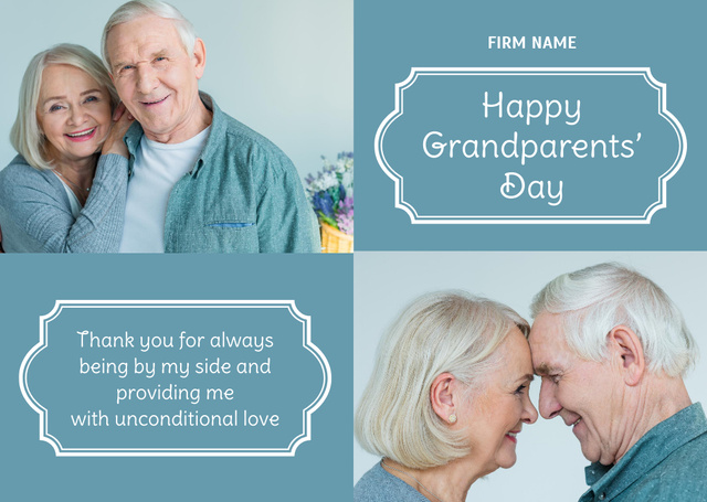 Grandparents Day Card Šablona návrhu