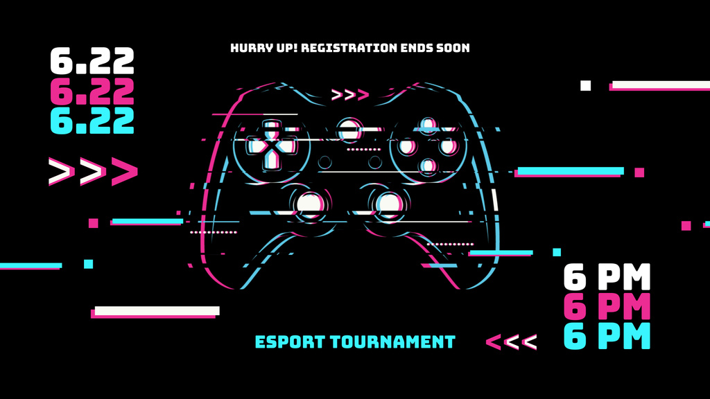 Plantilla de diseño de Gaming Tournament Announcement with Illustration of Console FB event cover 